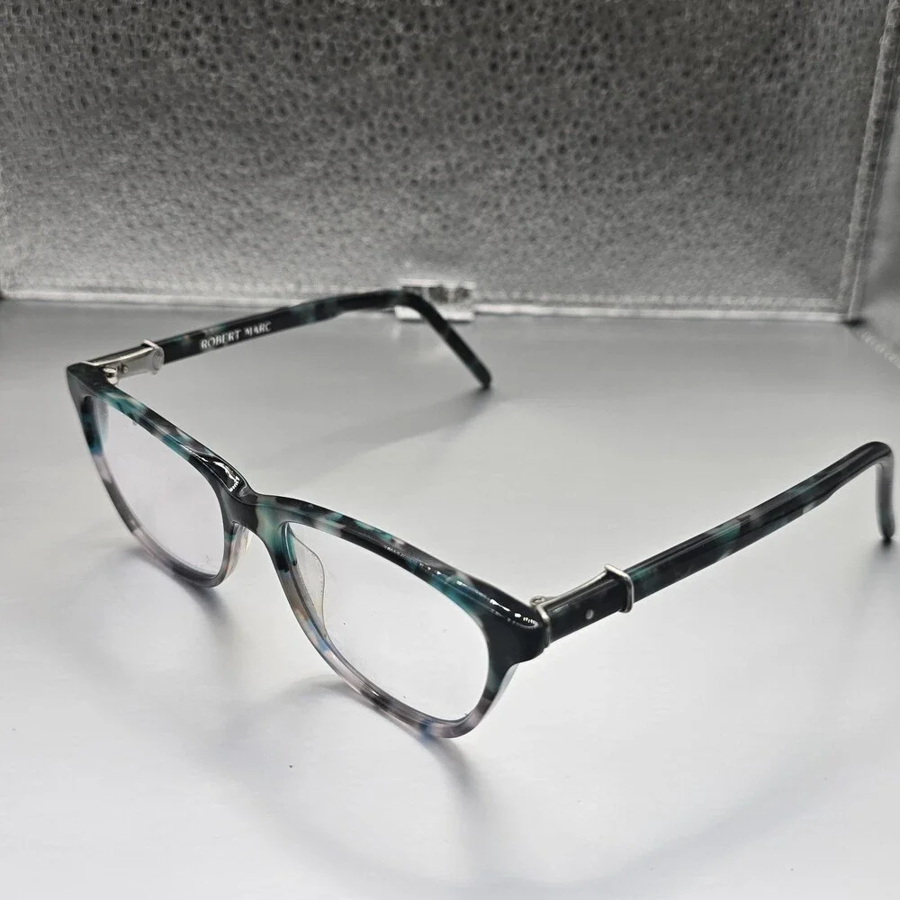 ROBERT MARC 899-378 Optical Tortoise Teal Authentic Cat Eye Glasses 50-16 France
